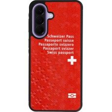 Coque Samsung Galaxy A57 5G - Silicone rigide noir Swiss Passport