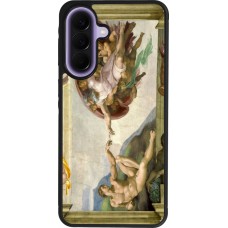 Coque Samsung Galaxy A57 5G - Silicone rigide noir Tableau art - La Création d’Adam - Michel-Ange