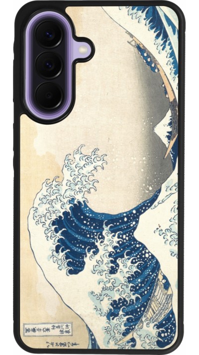 Coque Samsung Galaxy A57 5G - Silicone rigide noir Tableau art - La Grande Vague de Kanagawa - Hokusai