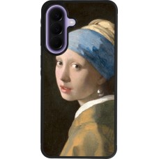 Coque Samsung Galaxy A57 5G - Silicone rigide noir Tableau art - La Jeune fille à la perle - Johannes Vermeer