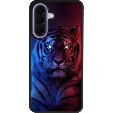 Coque Samsung Galaxy A57 5G - Silicone rigide noir Tiger Blue Red