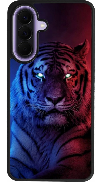 Coque Samsung Galaxy A57 5G - Silicone rigide noir Tiger Blue Red