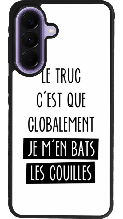 Coque Samsung Galaxy A57 5G - Silicone rigide noir Le truc globalement bats les couilles