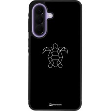 Coque Samsung Galaxy A57 5G - Silicone rigide noir Turtles lines on black