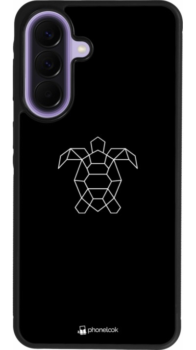 Coque Samsung Galaxy A57 5G - Silicone rigide noir Turtles lines on black