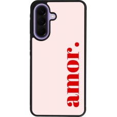 Coque Samsung Galaxy A57 5G - Silicone rigide noir Valentine 2024 amor