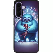 Coque Samsung Galaxy A57 5G - Silicone rigide noir Valentine 2024 Fluffy Love