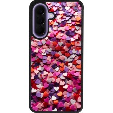Coque Samsung Galaxy A57 5G - Silicone rigide noir Valentine 2025 Confetti