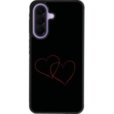 Coque Samsung Galaxy A57 5G - Silicone rigide noir Valentine 2023 attached heart