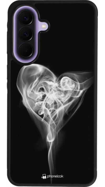Coque Samsung Galaxy A57 5G - Silicone rigide noir Valentine 2022 Black Smoke