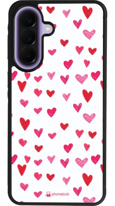 Coque Samsung Galaxy A57 5G - Silicone rigide noir Valentine 2022 Many pink hearts