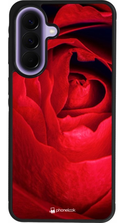 Coque Samsung Galaxy A57 5G - Silicone rigide noir Valentine 2022 Rose
