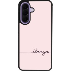 Coque Samsung Galaxy A57 5G - Silicone rigide noir Valentine 2023 i love you writing