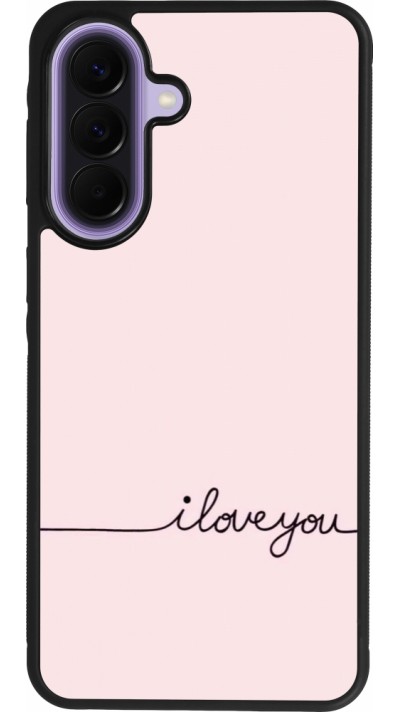 Coque Samsung Galaxy A57 5G - Silicone rigide noir Valentine 2023 i love you writing