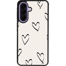 Samsung Galaxy A57 5G Case Hülle - Silikon schwarz Valentine 2023 minimalist hearts