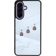 Coque Samsung Galaxy A57 5G - Silicone rigide noir Winter 22 ski lift