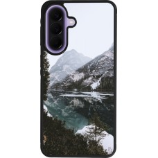 Coque Samsung Galaxy A57 5G - Silicone rigide noir Winter 22 snowy mountain and lake