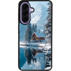 Coque Samsung Galaxy A57 5G - Silicone rigide noir Winter 25 Winter house forest day