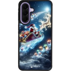 Coque Samsung Galaxy A57 5G - Silicone rigide noir Noël 2023 Père Noël enchanté
