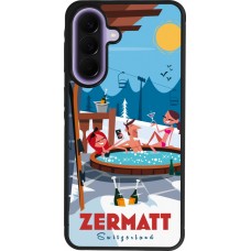 Coque Samsung Galaxy A57 5G - Silicone rigide noir Zermatt Mountain Jacuzzi