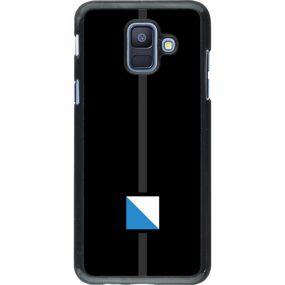 Samsung Galaxy A6 Case Hülle - Kanton ZH schwarz