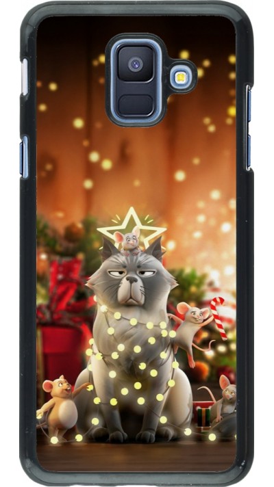 Samsung Galaxy A6 Case Hülle - Christmas 25 Xmas Cat