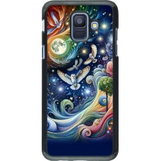 Samsung Galaxy A6 Case Hülle - Fliegender Blumen-Eule