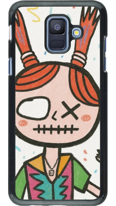 Samsung Galaxy A6 Case Hülle - Little Girl Sketch