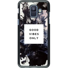 Hülle Samsung Galaxy A6 - Marble Good Vibes Only