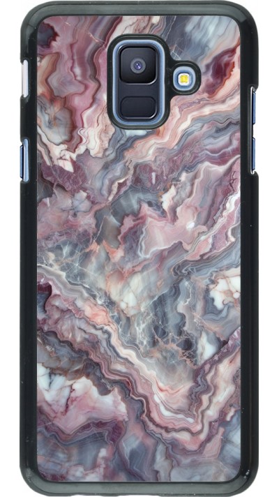 Coque Samsung Galaxy A6 - Marbre violette argentée