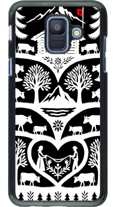 Coque Samsung Galaxy A6 - Poya Suisse 2 noir
