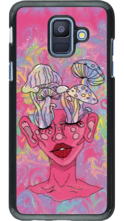 Coque Samsung Galaxy A6 - Psychedelic pink mushroom