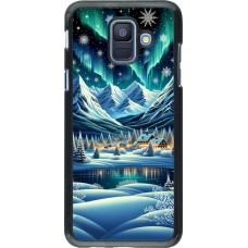 Coque Samsung Galaxy A6 - Snowy Mountain Village Lake night
