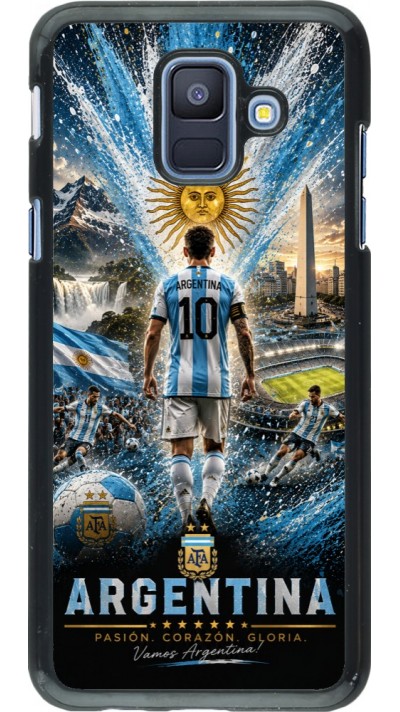 Samsung Galaxy A6 Case Hülle - Fussball Argentinien splash 2026