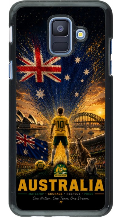 Samsung Galaxy A6 Case Hülle - Fussball Australien splash 2026