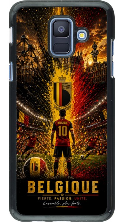 Samsung Galaxy A6 Case Hülle - Fussball Belgien splash 2026