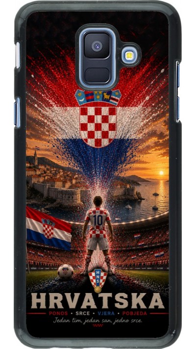 Samsung Galaxy A6 Case Hülle - Fussball Kroatien splash 2026
