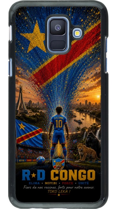 Samsung Galaxy A6 Case Hülle - Fussball Demokratische Republik Kongo splash 2026