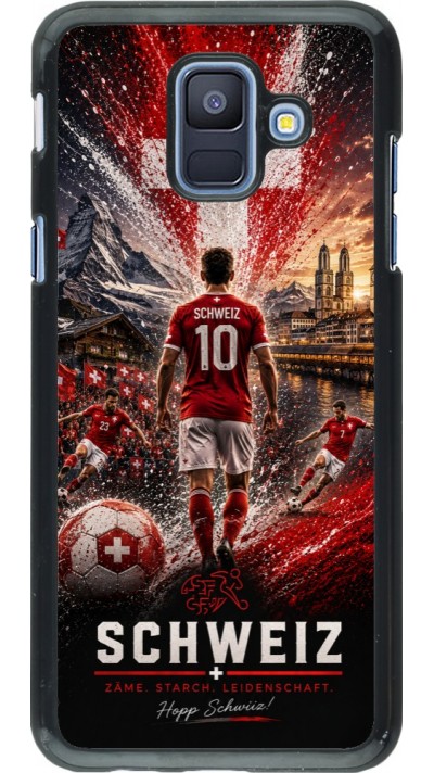 Samsung Galaxy A6 Case Hülle - Fussball Schweiz splash 2026