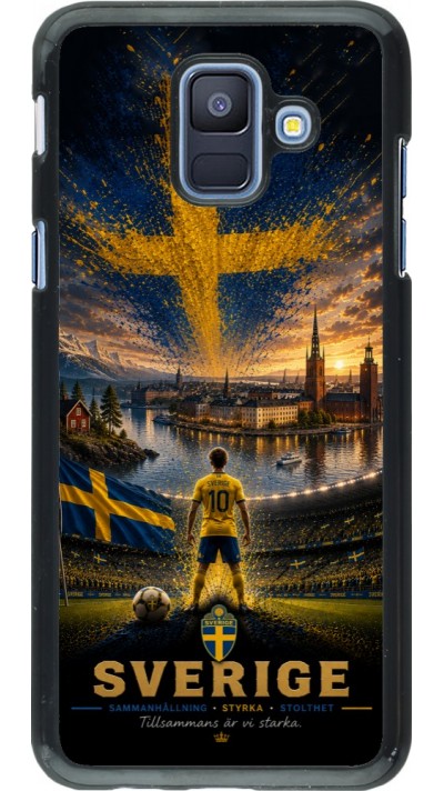 Samsung Galaxy A6 Case Hülle - Fussball Schweden splash 2026