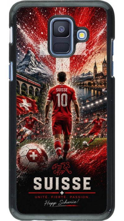 Samsung Galaxy A6 Case Hülle - Fussball Suisse splash 2026