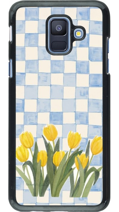 Samsung Galaxy A6 Case Hülle - Blue vichy tulips Spring 2026