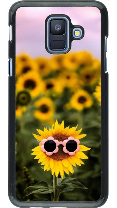 Samsung Galaxy A6 Case Hülle - Sunflower with glasses Spring 2026