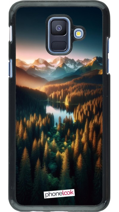 Coque Samsung Galaxy A6 - Sunset Forest Lake
