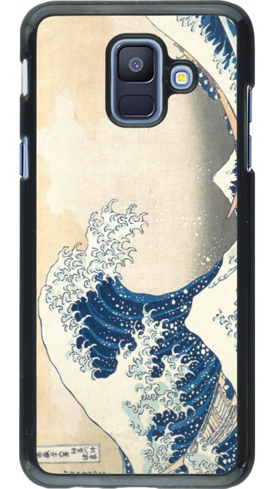 Coque Samsung Galaxy A6 - Tableau art - La Grande Vague de Kanagawa - Hokusai