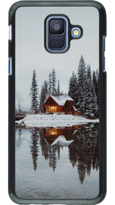 Coque Samsung Galaxy A6 - Winter 25 Winter house forest afternoon