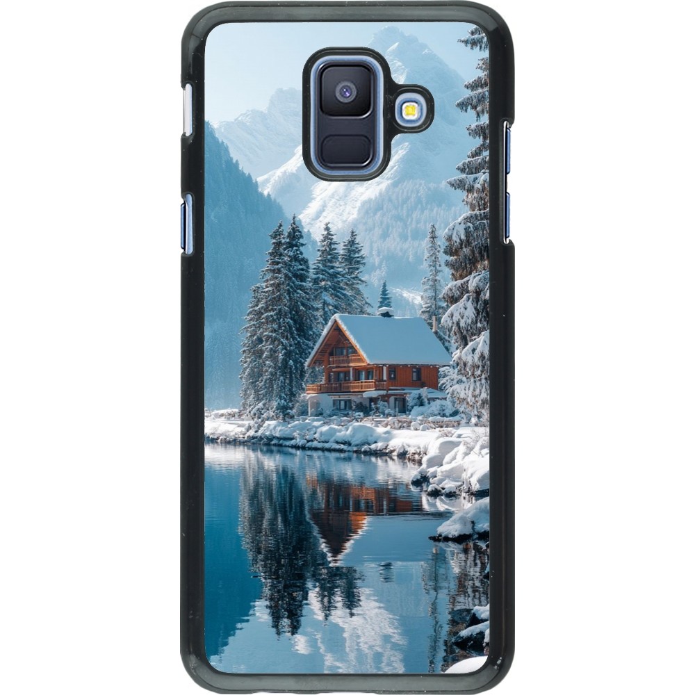 Coque Samsung Galaxy A6 - Winter 25 Winter house forest day