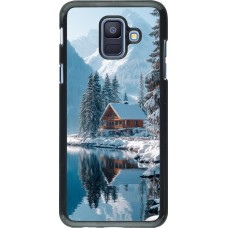 Coque Samsung Galaxy A6 - Winter 25 Winter house forest day