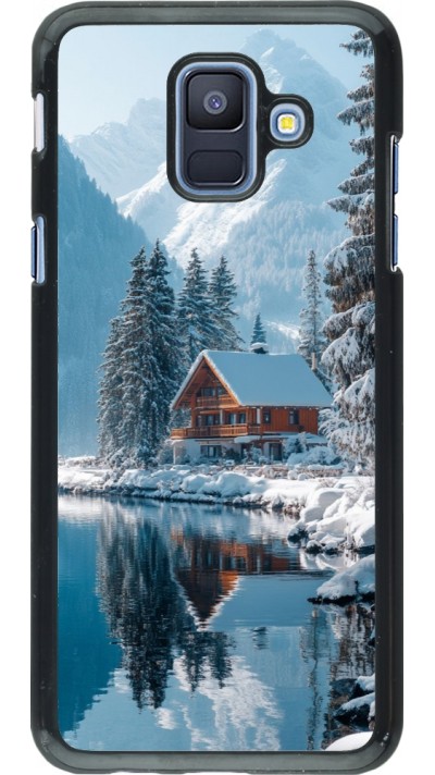 Coque Samsung Galaxy A6 - Winter 25 Winter house forest day