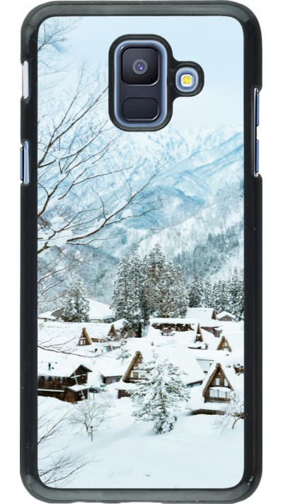 Coque Samsung Galaxy A6 - Winter 25 Winter snowy landscape
